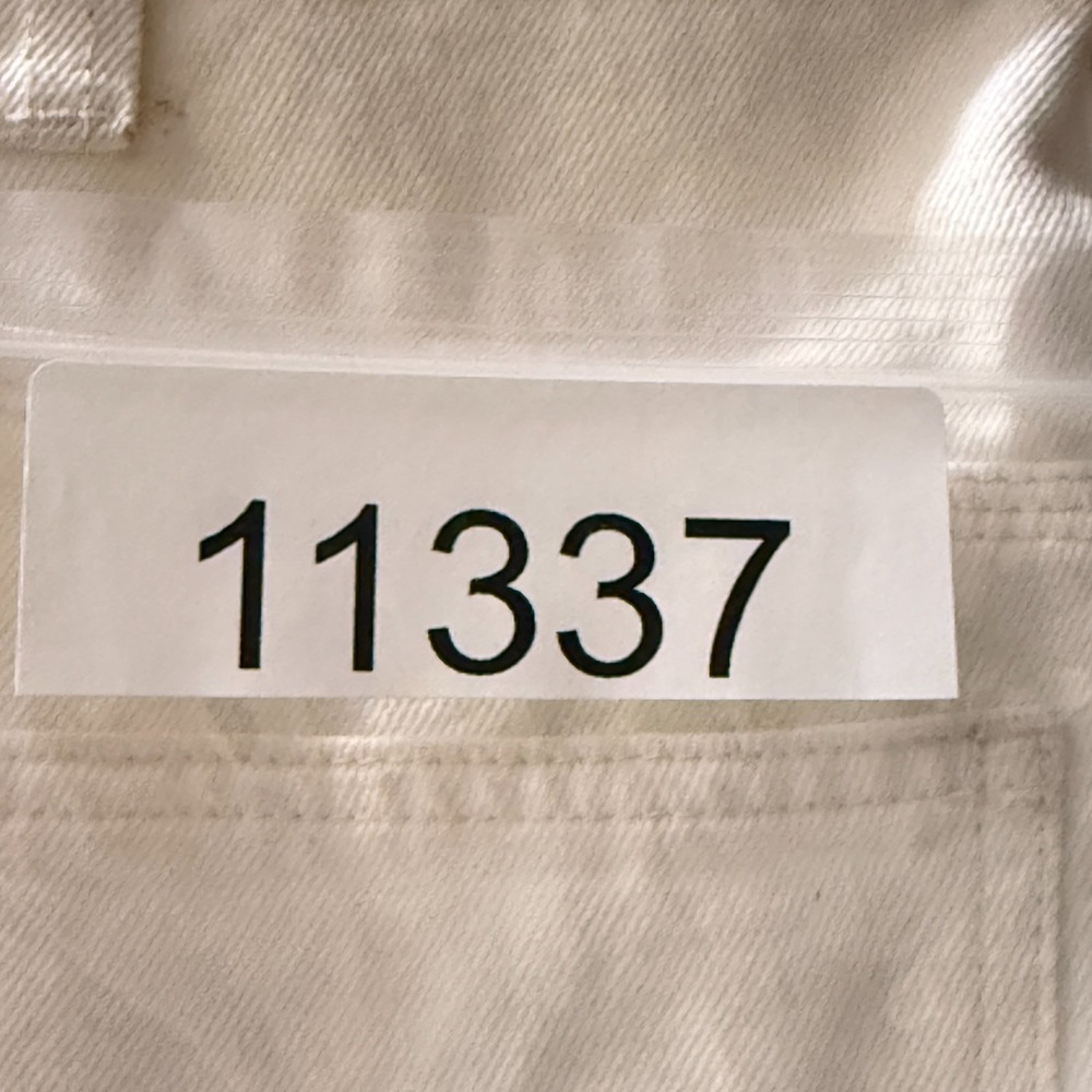 Free‎ People Side Car Mini Skirt Womens Size 28 White Denim Frayed Hem Casual - Picture 16 of 16